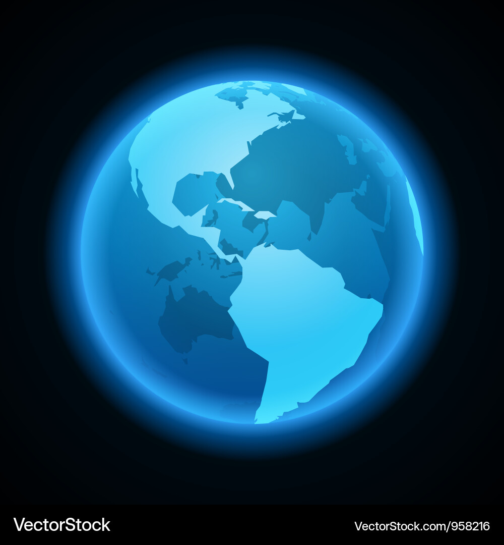 Globe earth night light icon vector image