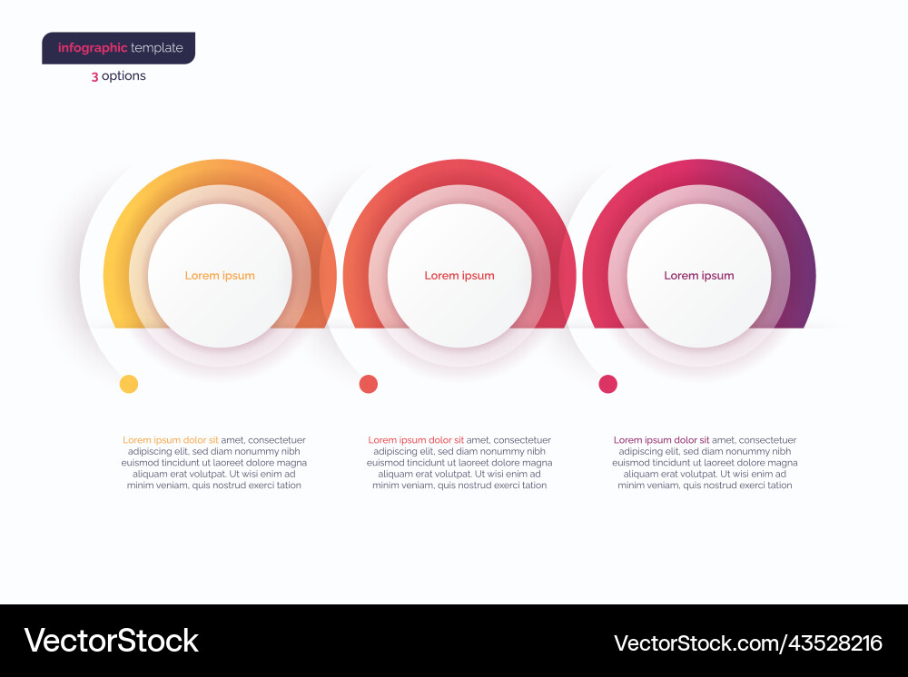 Gradient minimalistic infographic template Gradient minimalistic infographic template vector image