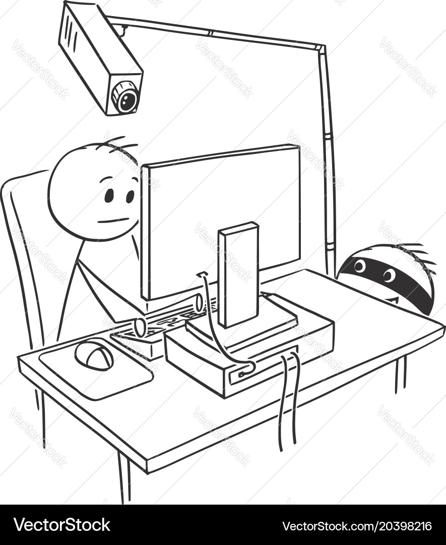 Hacker Surveillance Computer Security vector image