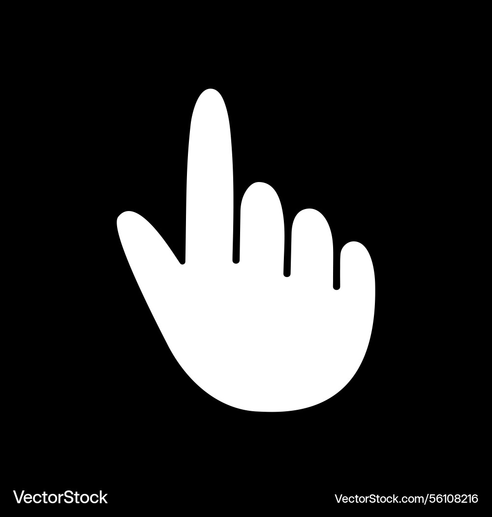 Index finger line icon hand cursor click eps10 Index finger line icon hand cursor click eps10 Vector Image