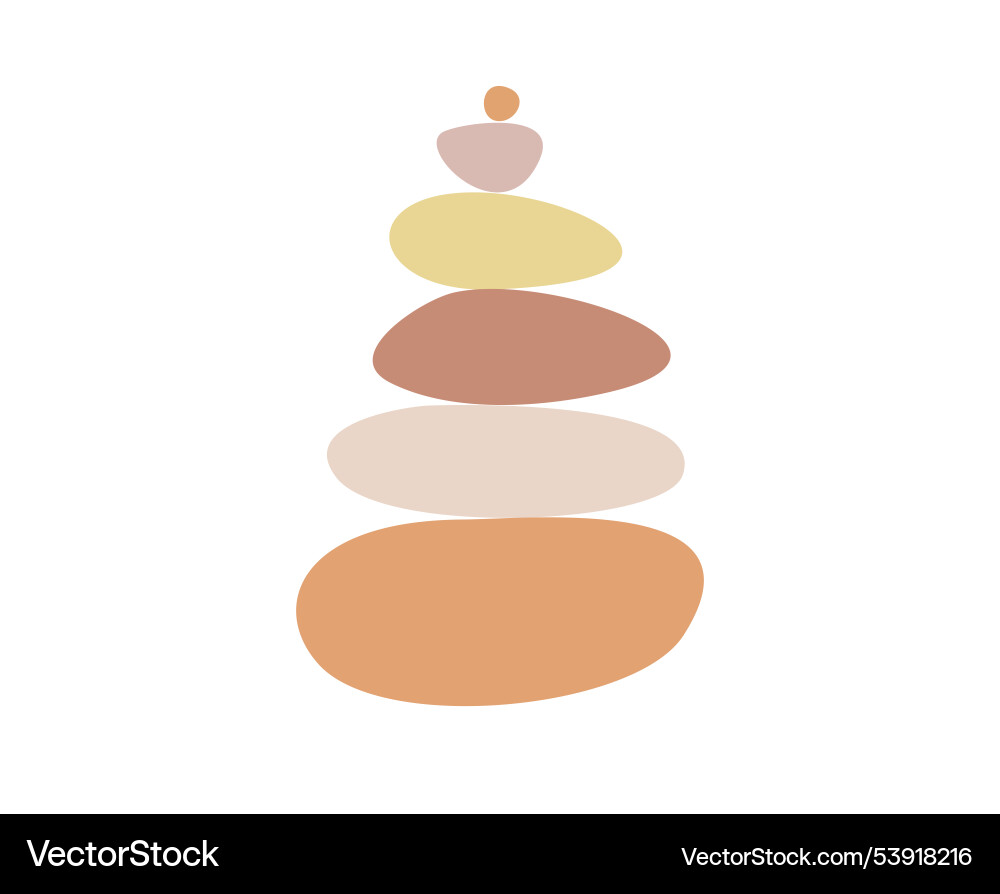 Meditation balance stone pyramid stacked pebbles Meditation balance stone pyramid stacked pebbles vector image