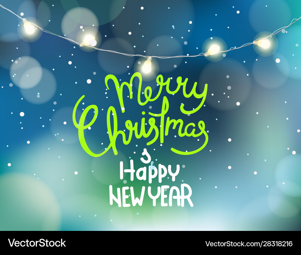Merry christmas and happy new year greeting card Merry christmas and happy new year greeting card vector image