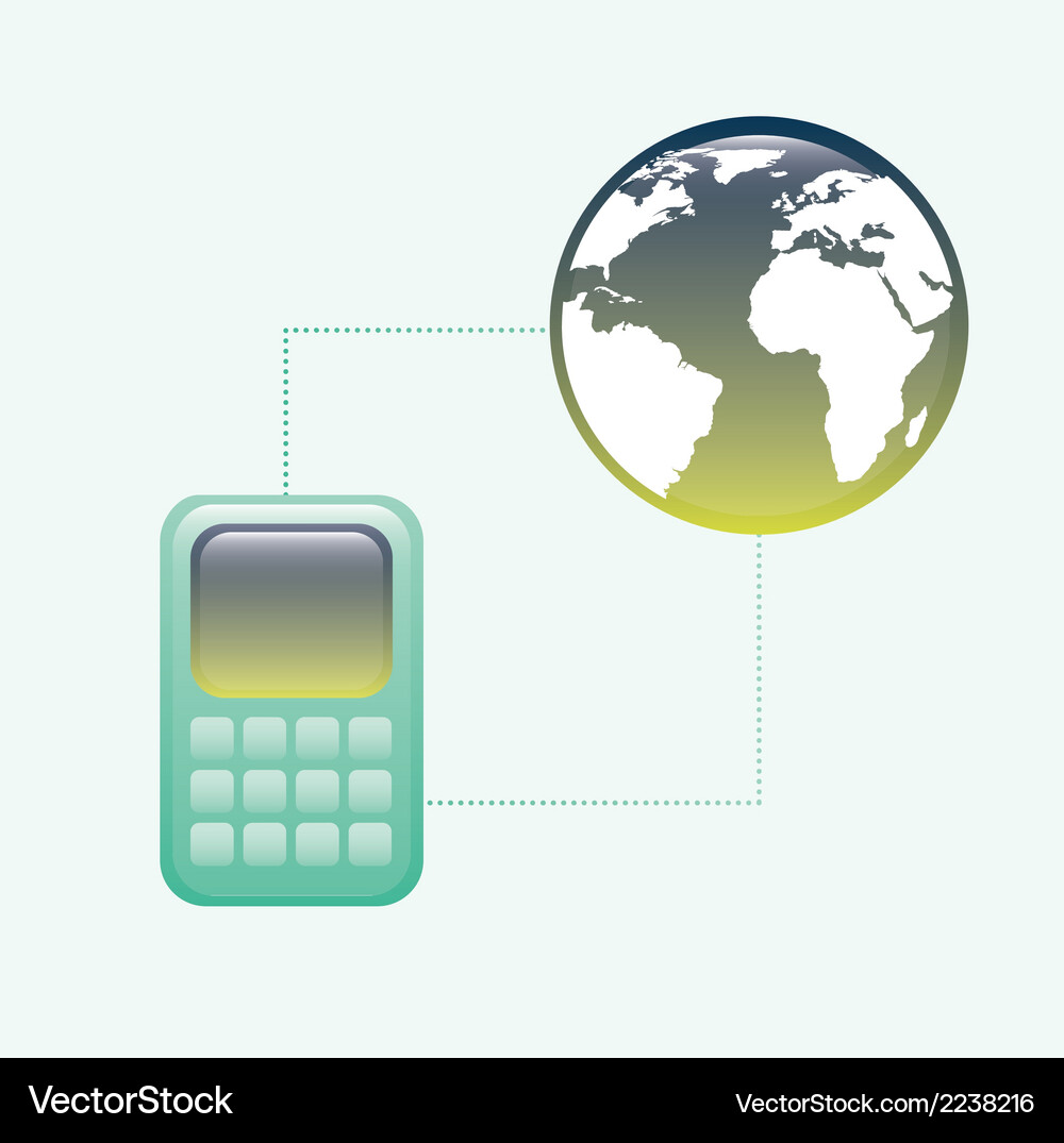 Networking design over gray background Vector Image