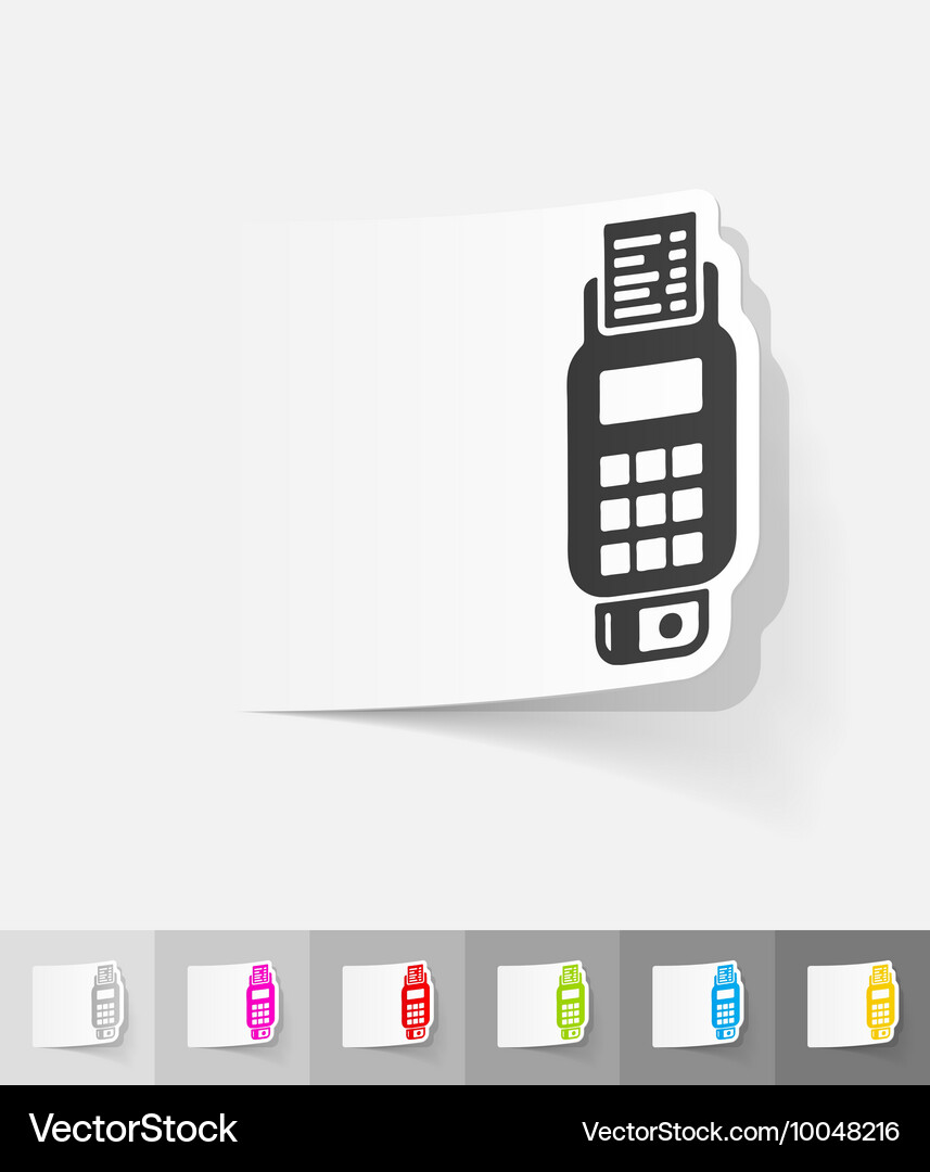 Realistic design element pos terminal Vector Image