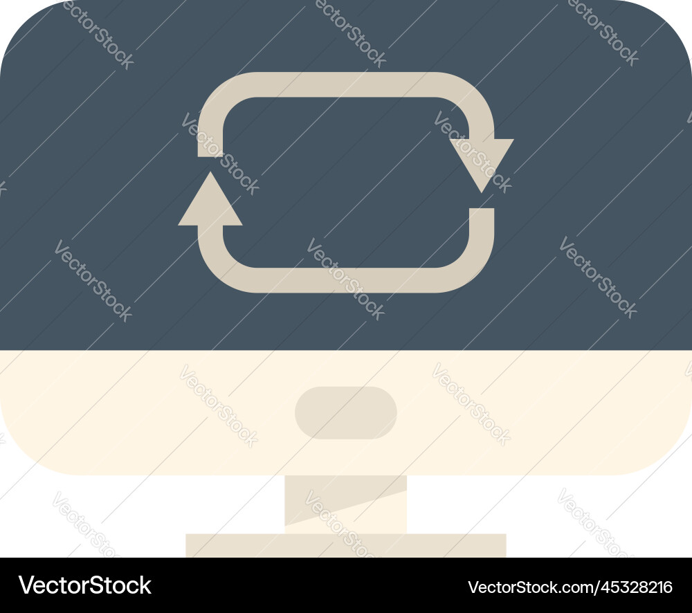Repost computer icon flat report chart Repost computer icon flat report chart vector image