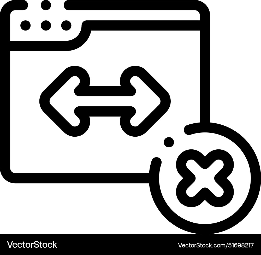 Browser icon thin linear style design isolated Browser icon thin linear style design isolated Vector Image