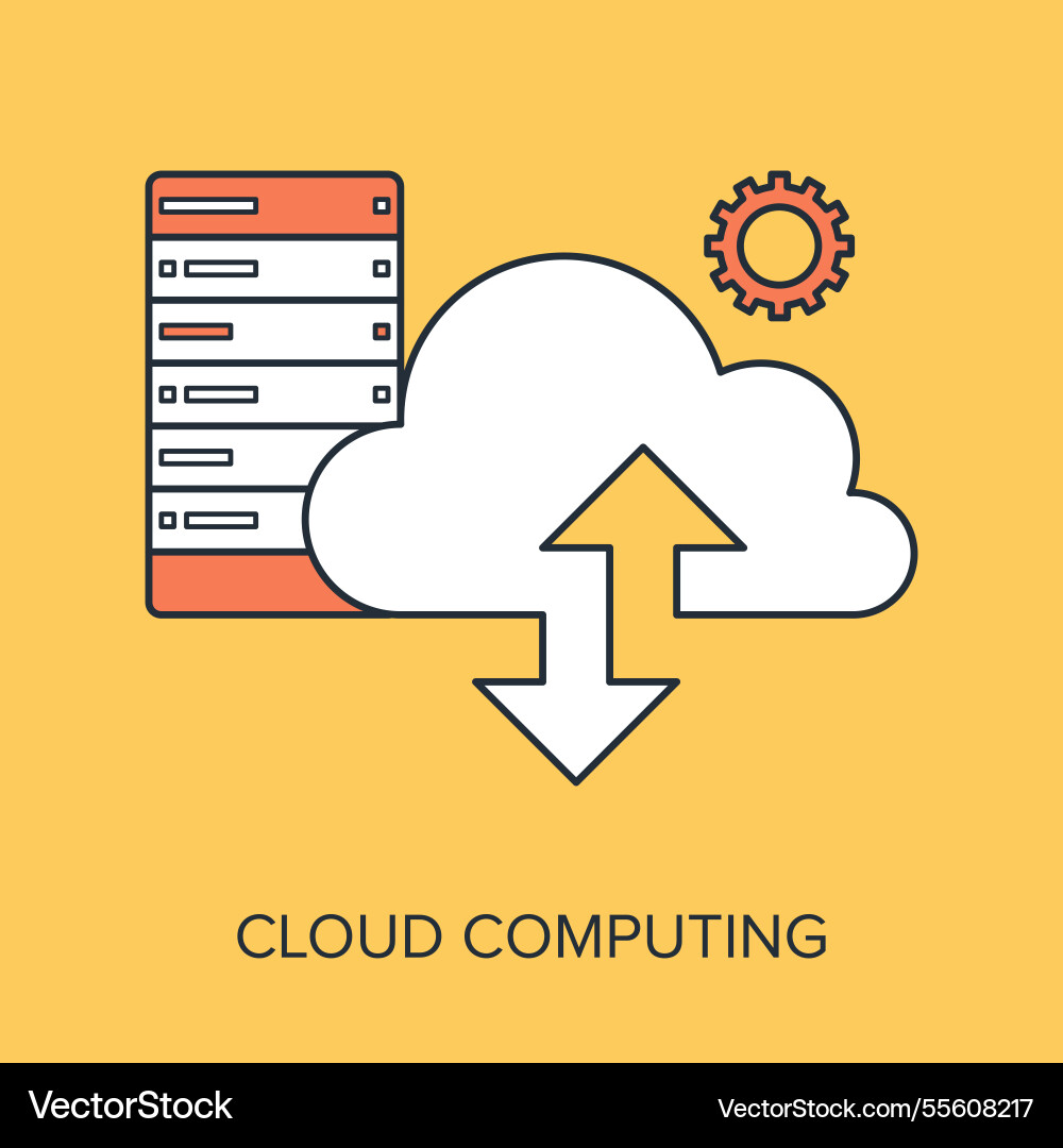 Cloud computing concept Cloud computing concept vector image