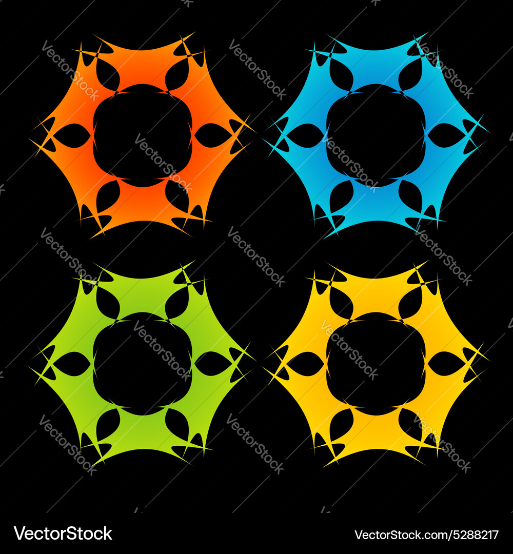 Fractal design element or banner for web Vector Image