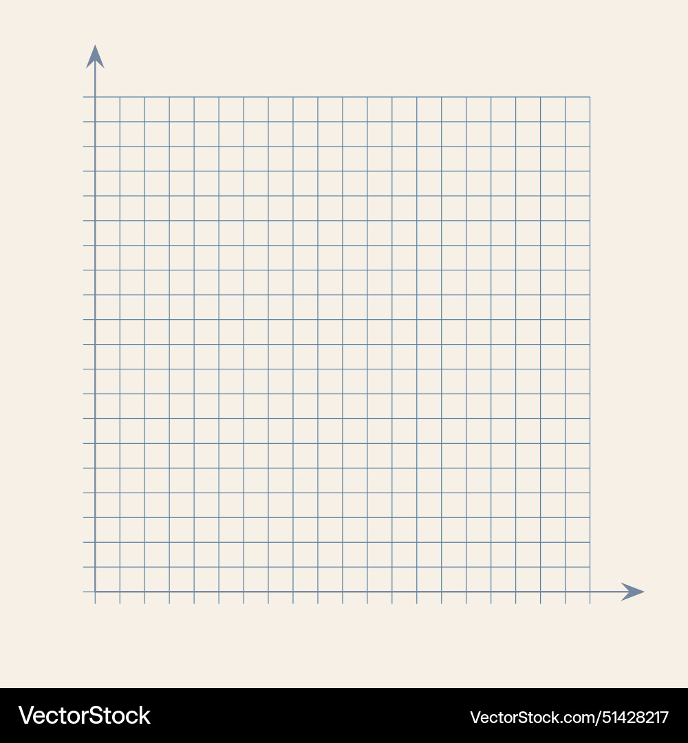Grid paper mathematical graph cartesian Vector Image
