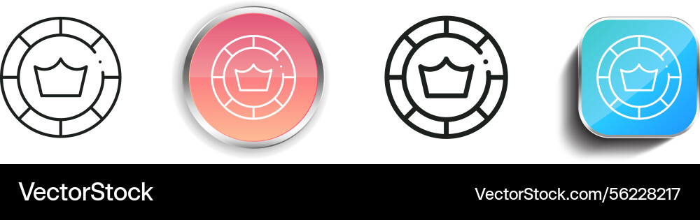 Medal icon thin linear regular and button style vector image