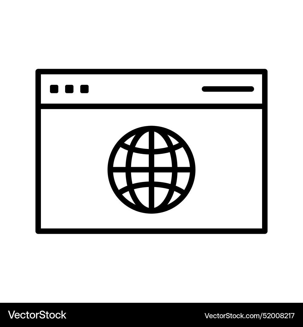 Web browser icon ideal for internet and online Web browser icon ideal for internet and online vector image