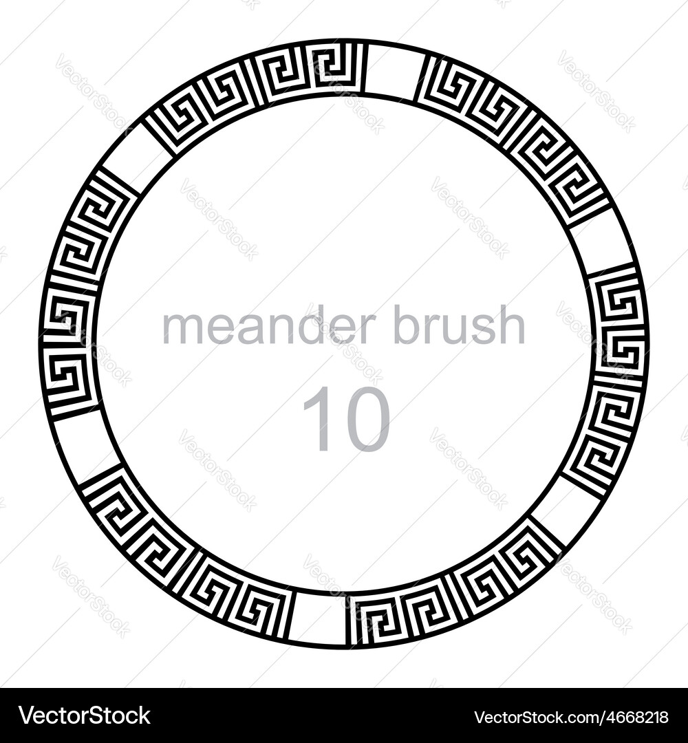 Ancient meander pattern line Vector Image