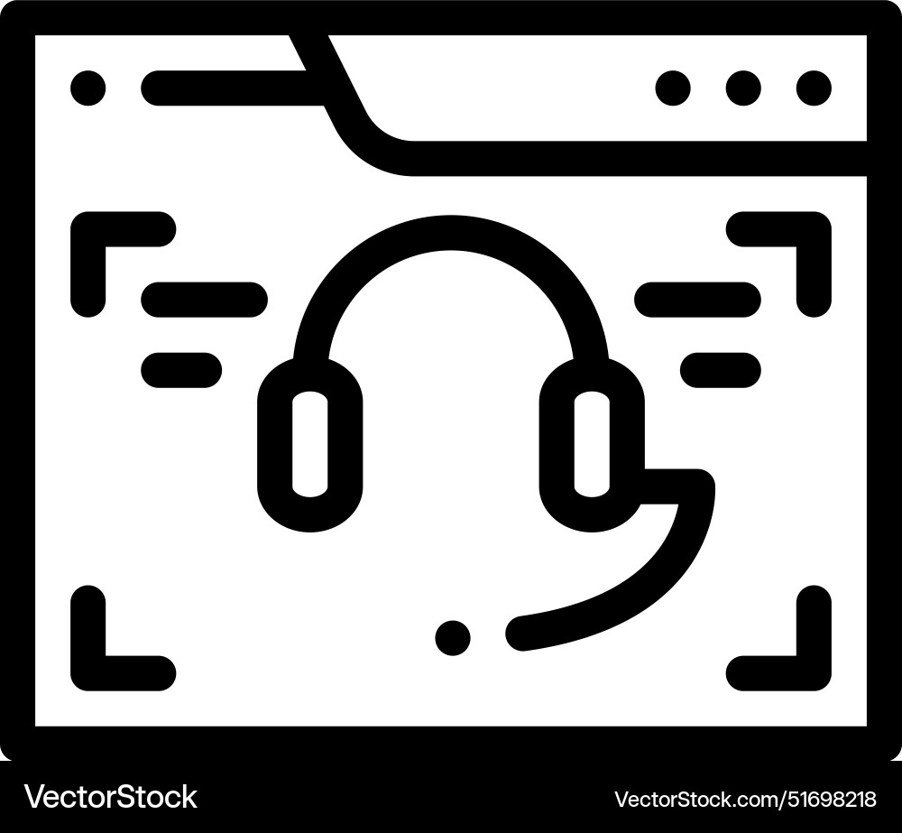 Browser icon thin linear style design isolated Browser icon thin linear style design isolated vector image