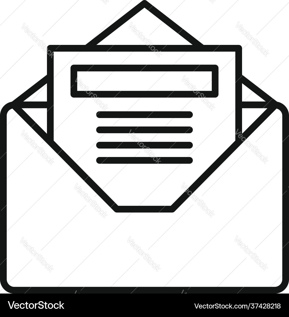 Dokument-E-Mail-Symbol Umriss Stil Dokument-E-Mail-Symbol Umriss Stil vektorbild