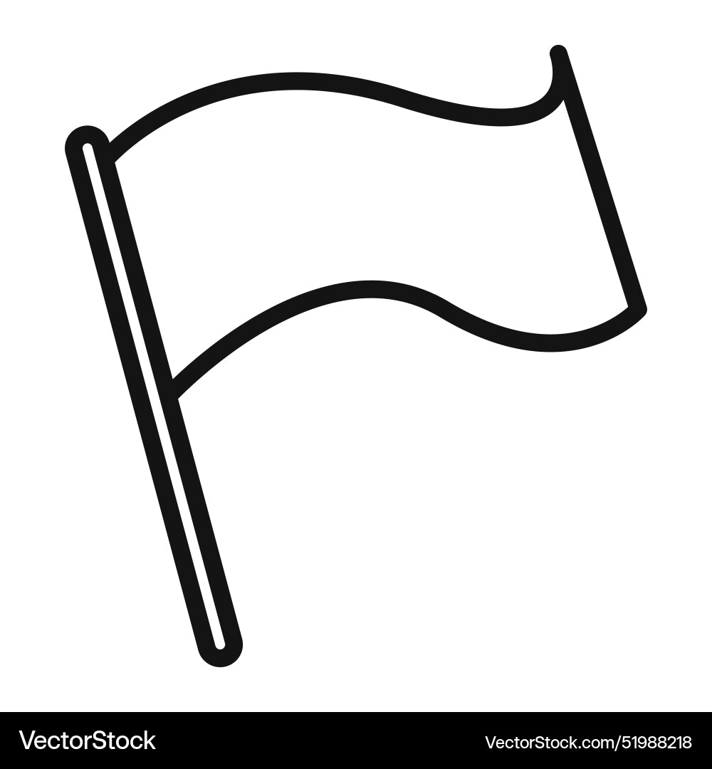 Flag icon mark in filled style Vector Image