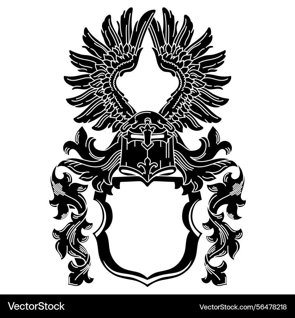 Knightly design helmet of the crusader knight Knightly design helmet of the crusader knight vector image