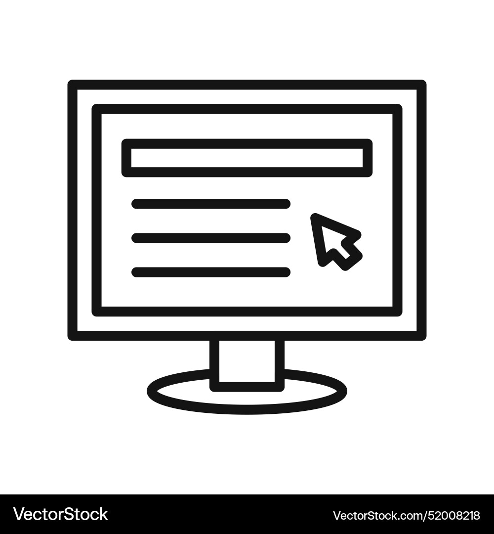 Online browser icon ideal for internet navigation vector image