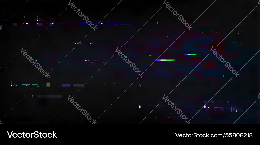 Pixel glitch effect with digital distortion Vector Image