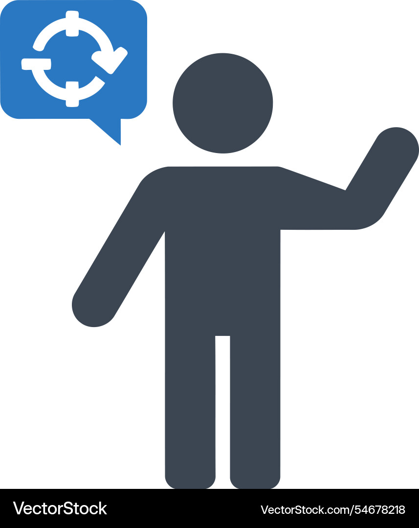 Process explanation icon vector image