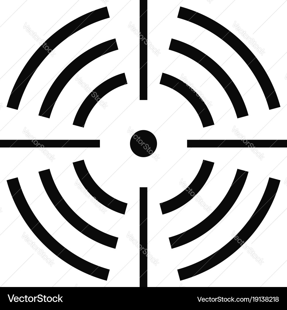 Round target icon simple style Vector Image