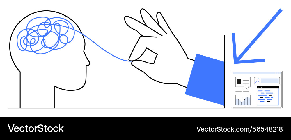 Simplifying complex thoughts into organized ideas Vector Image