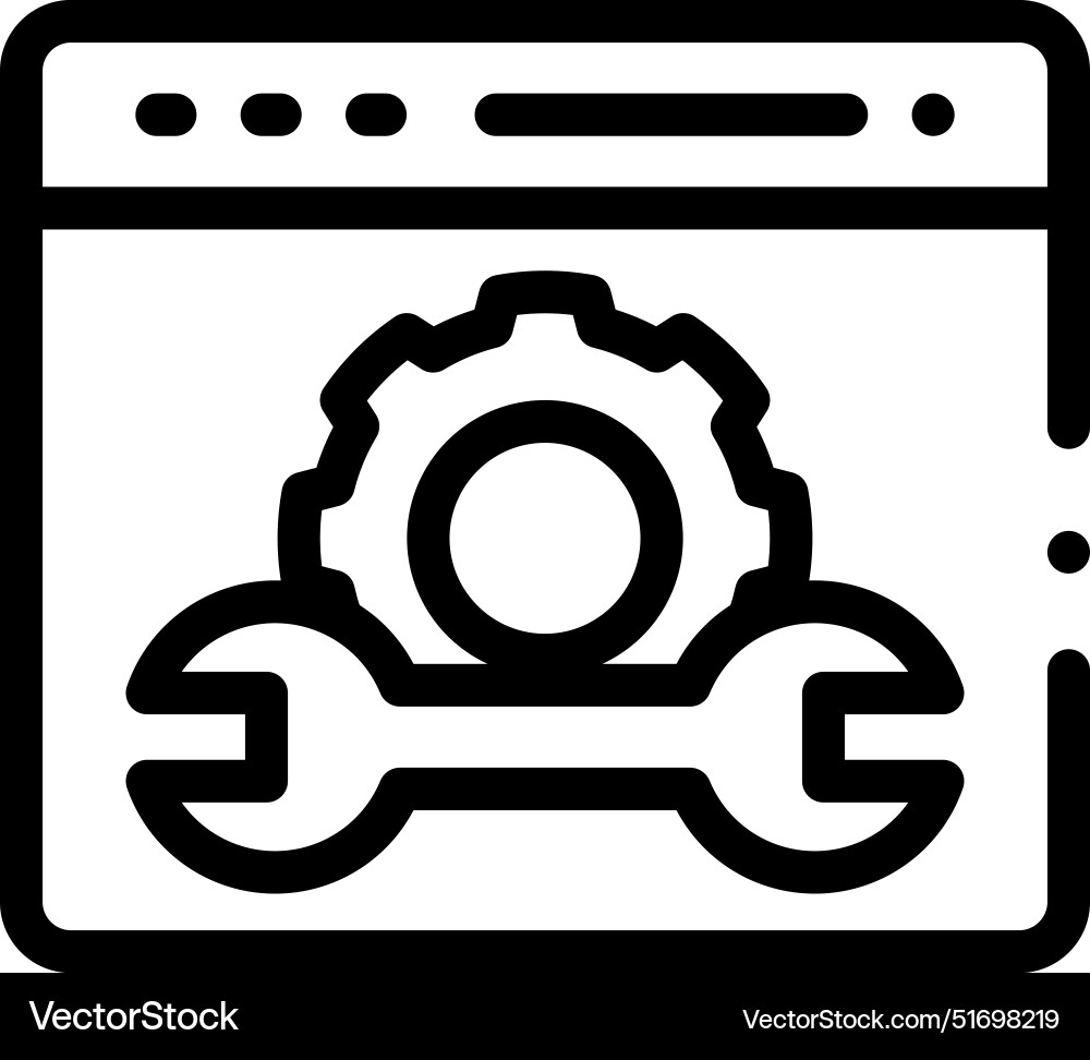 Browser icon thin linear style design isolated Vector Image