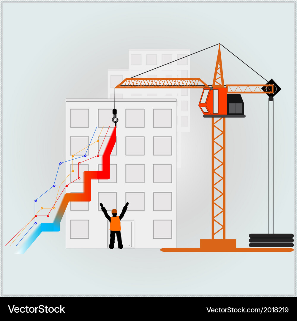 Building graph Vector Image