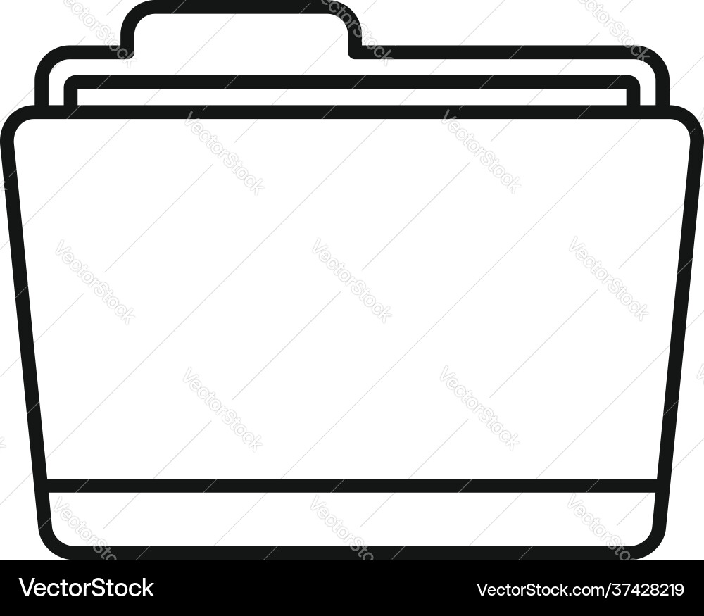 Flow folder icon outline style Flow folder icon outline style vector image