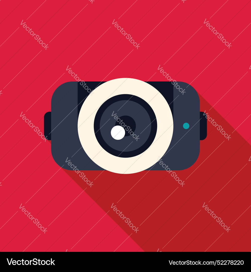 Action camera is recording with red background vector image
