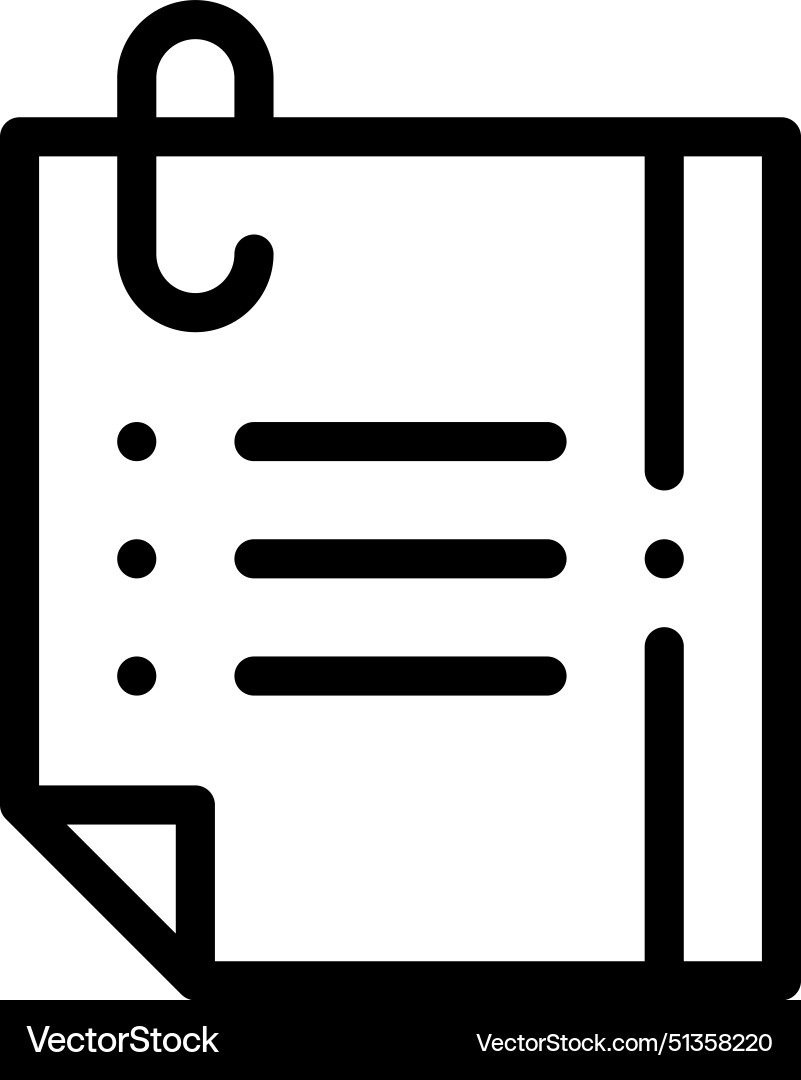 Attach icon thin linear style design isolated Attach icon thin linear style design isolated Vector Image