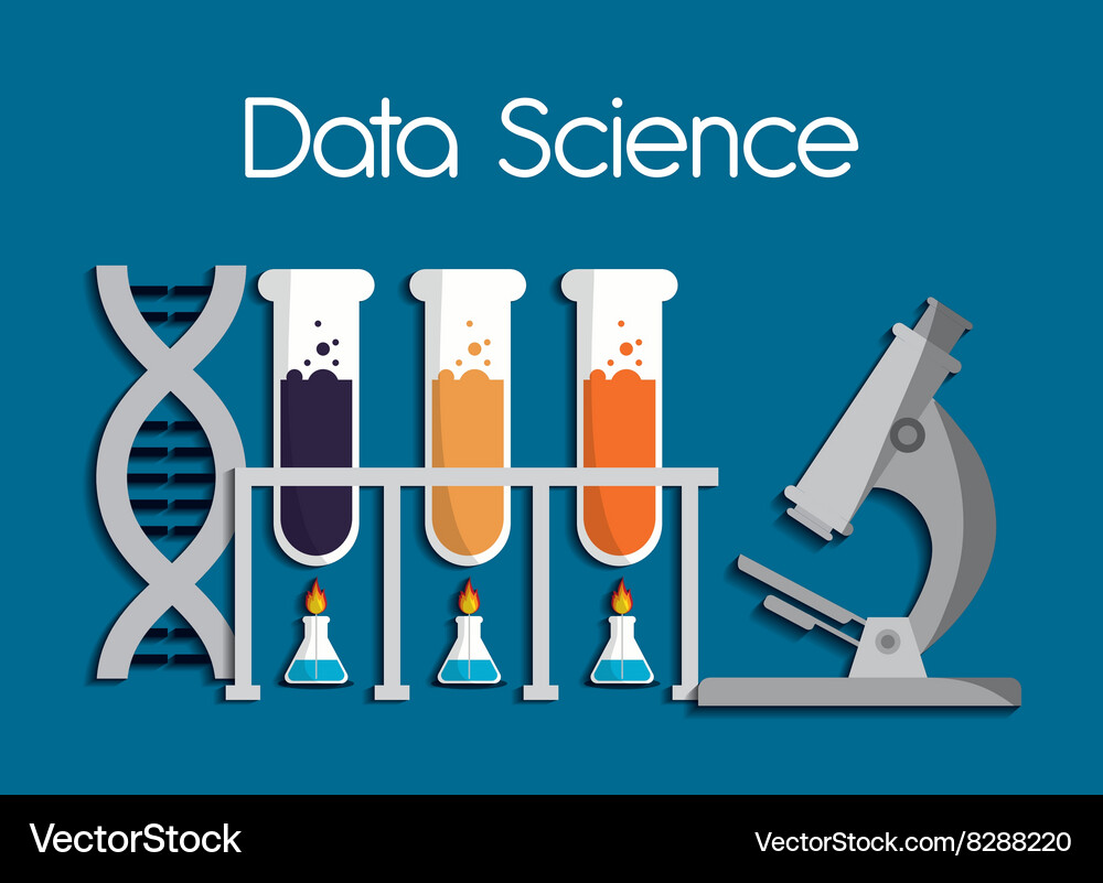 Data science design Vector Image