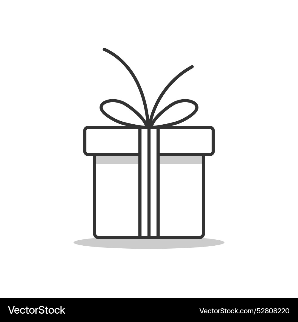 Gift box icon simple isolated flat style Gift box icon simple isolated flat style Vector Image