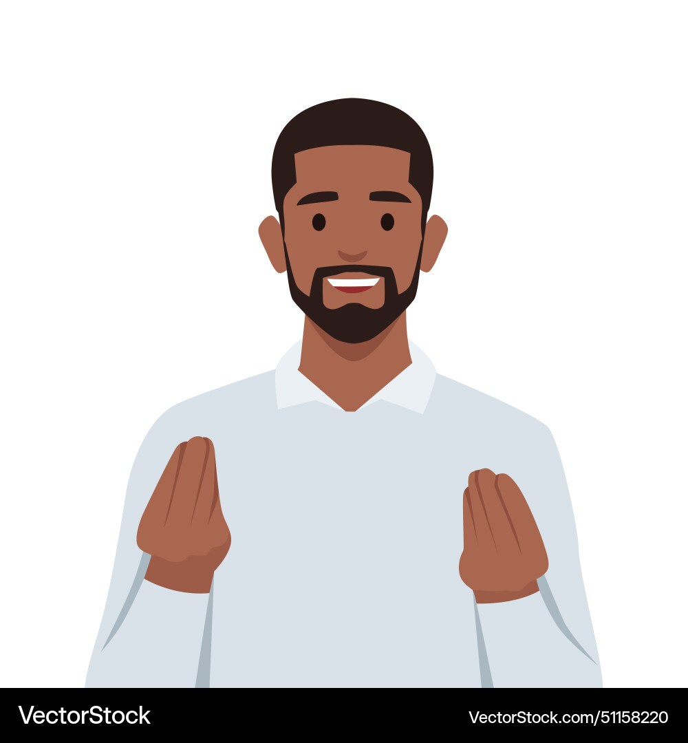 Young black man doing bellissimo hand gesture Young black man doing bellissimo hand gesture vector image