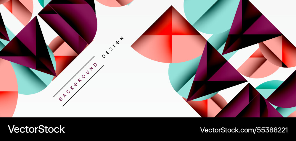 Abstract geometric background with layered Vector Image
