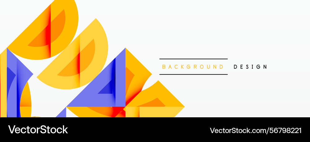 Abstract geometric shapes overlap creating Vector Image