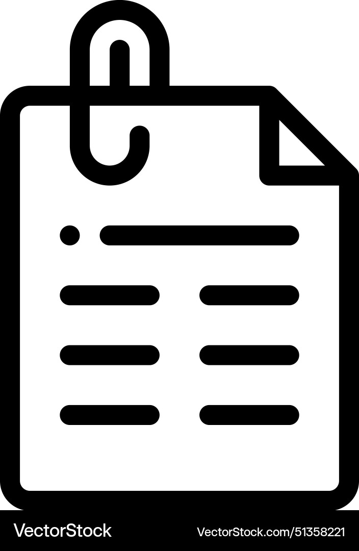 Attach icon thin linear style design isolated Vector Image