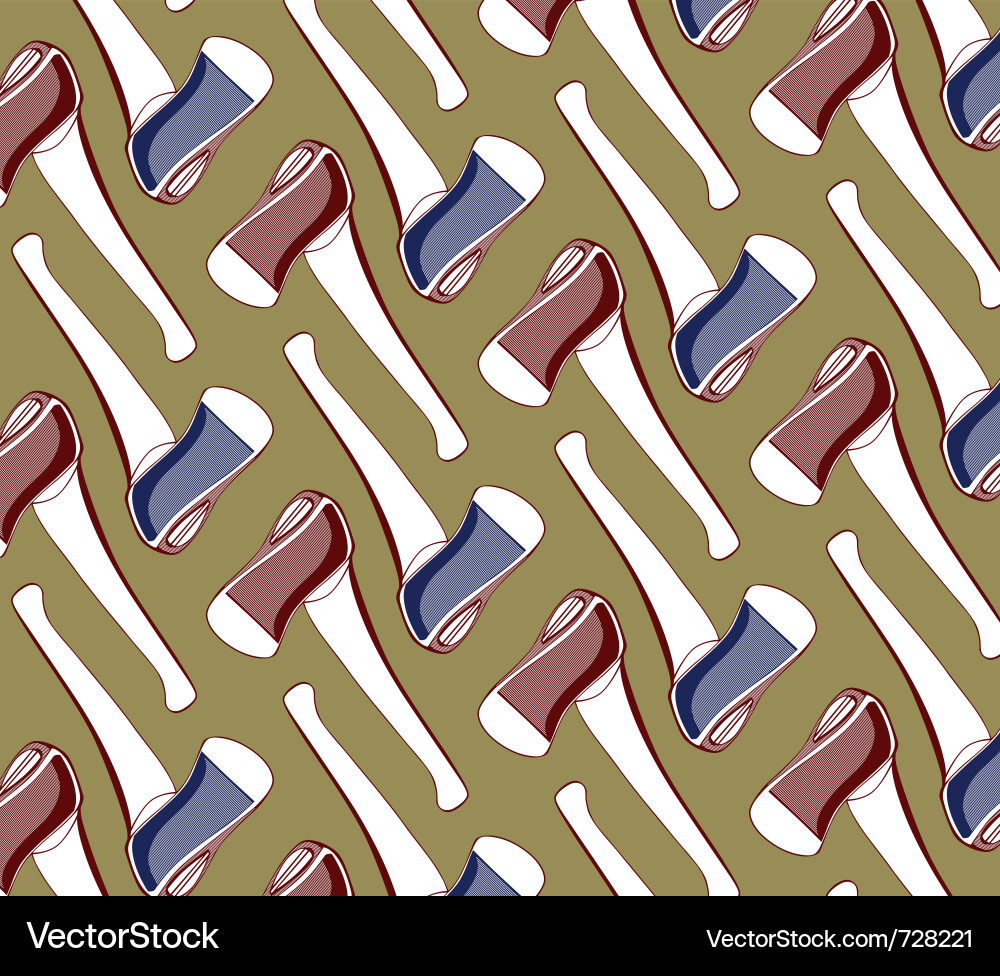 Axe Tool Pattern Vector Image