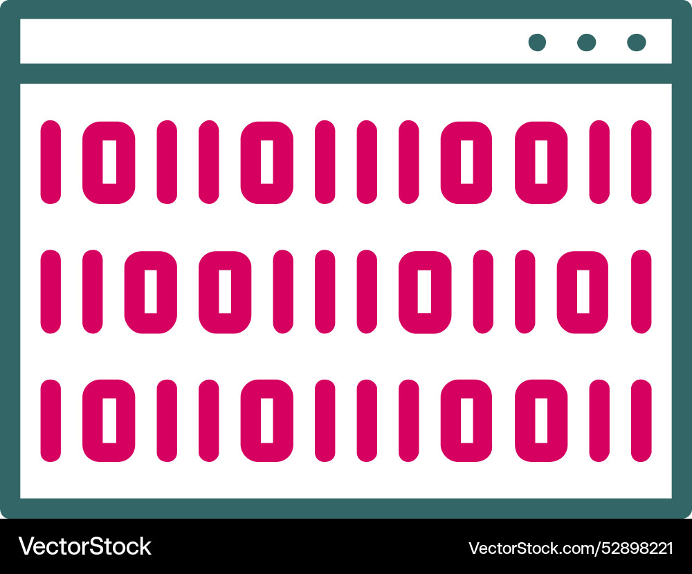 Binary code icon design vector image