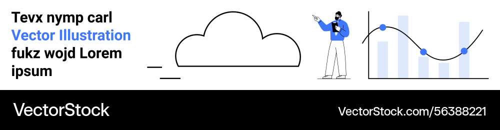 Cloud computing and data analytics concept Cloud computing and data analytics concept vector image