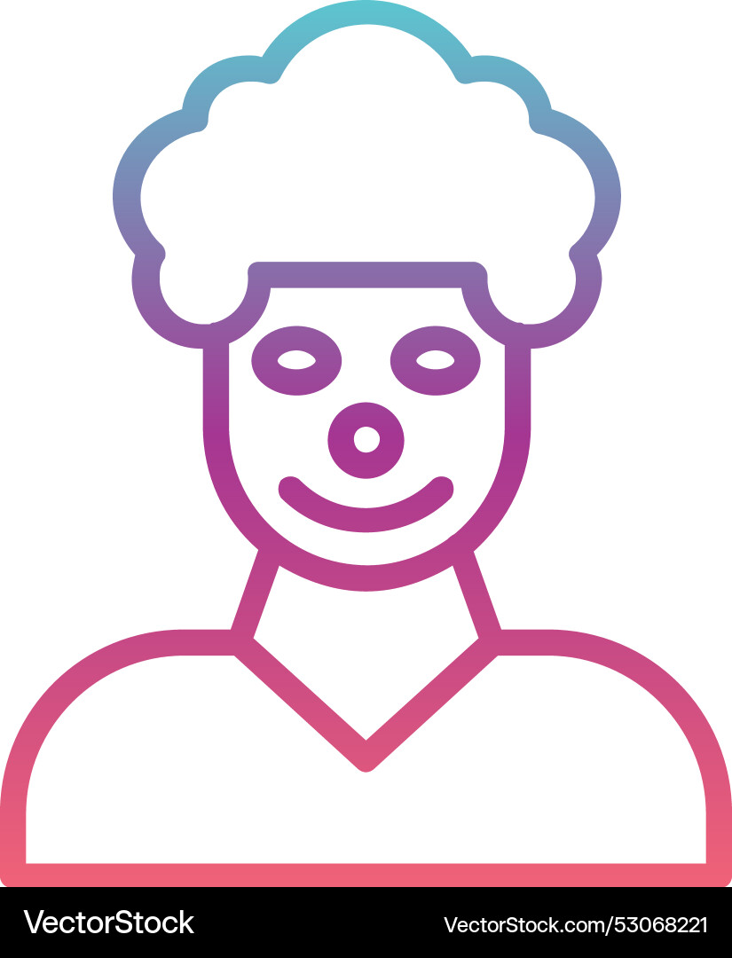 Clown line gradient design Vector Image