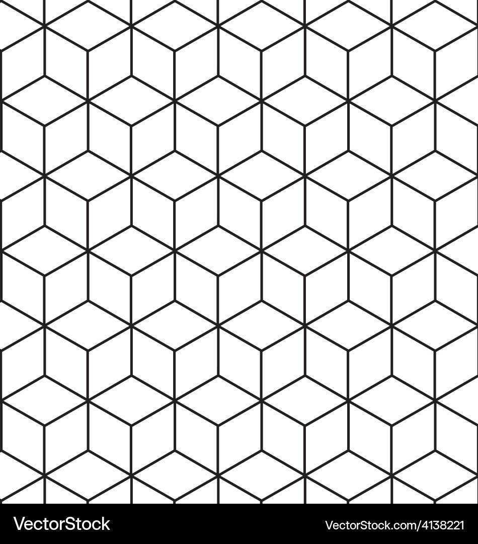 Geometric Cube Pattern Background vector image