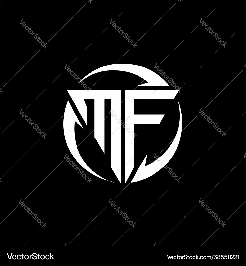 Mf logo monogram design template Royalty Free Vector Image