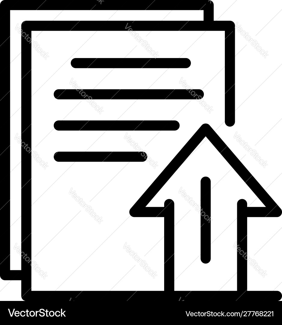 Startup document icon outline style Startup document icon outline style vector image