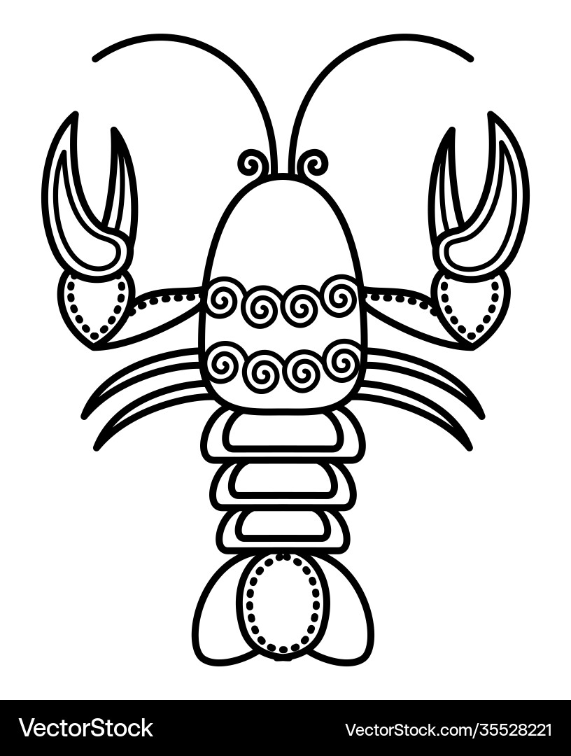 Zodiac cancer sign symbol crab or crawfish Zodiac cancer sign symbol crab or crawfish vector image