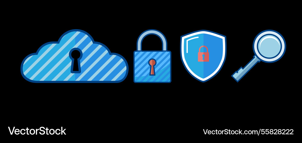 Cyber security technology connection background Cyber security technology connection background vector image