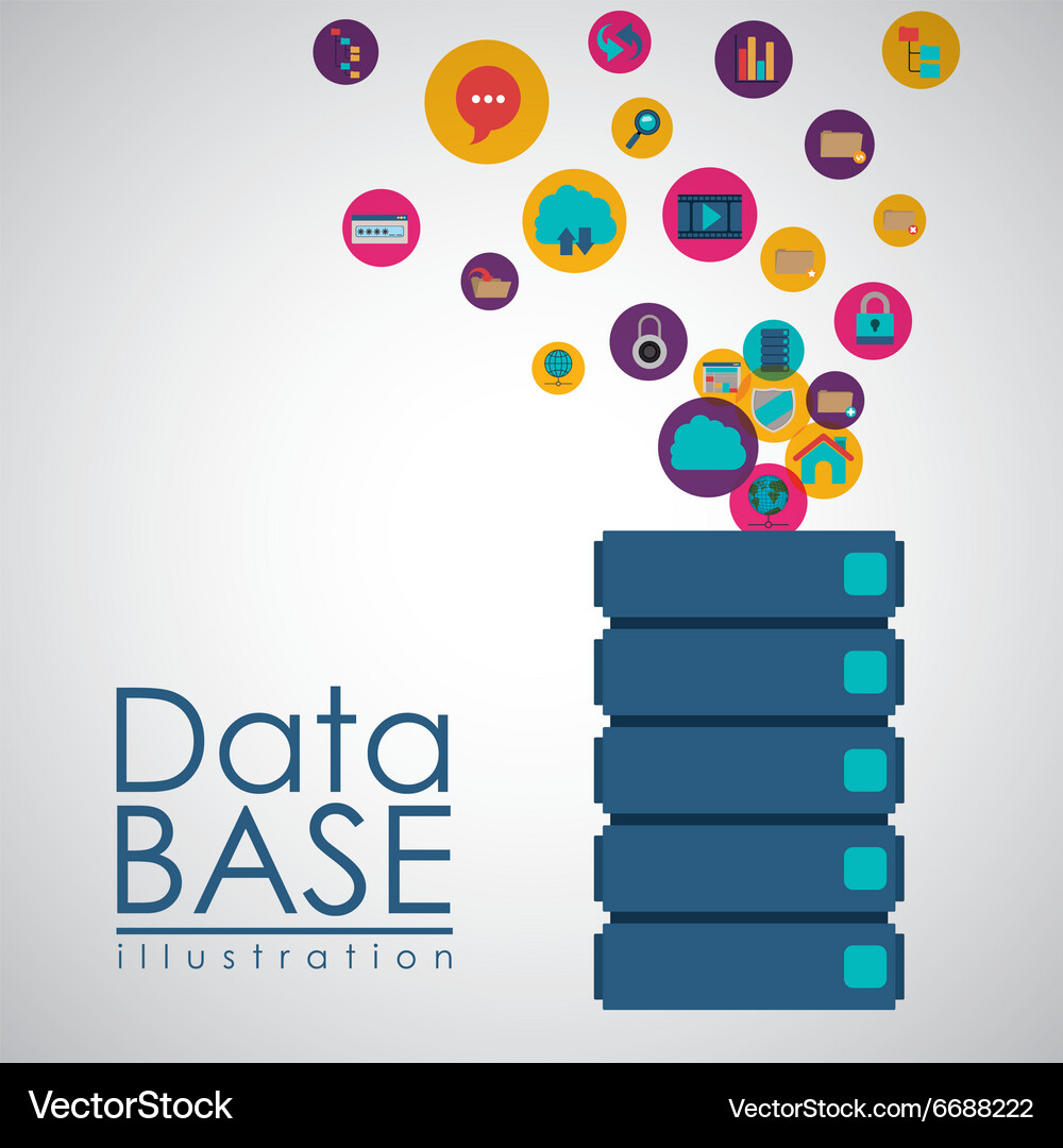 Data Storage Icons Vector Image