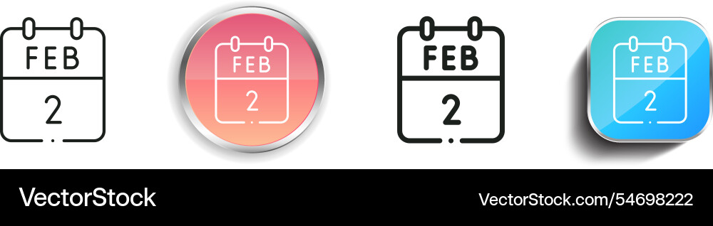 Groundhog icon thin linear regular and button Groundhog icon thin linear regular and button vector image