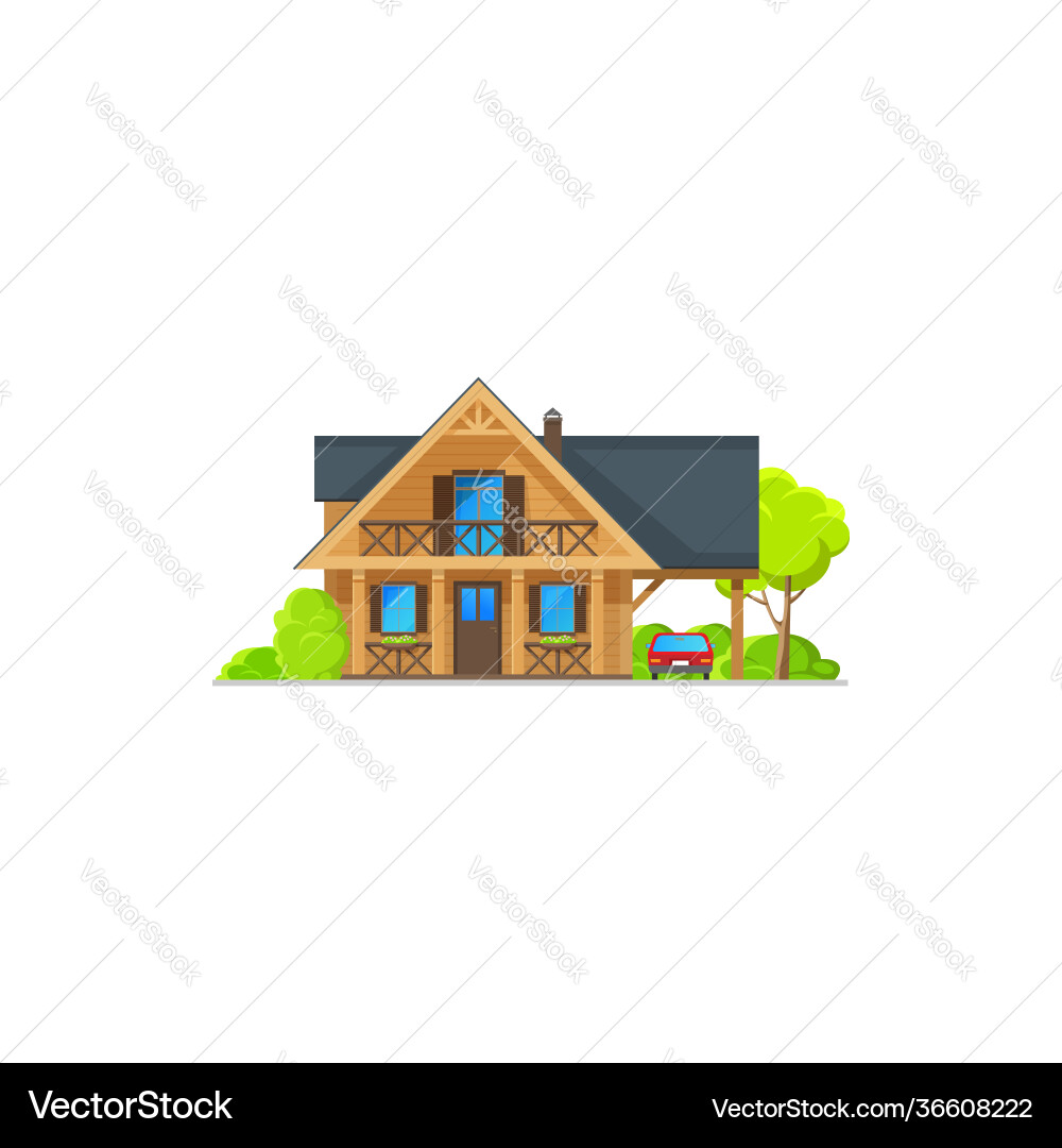 House bungalow cottage wood mansion hut House bungalow cottage wood mansion hut vector image
