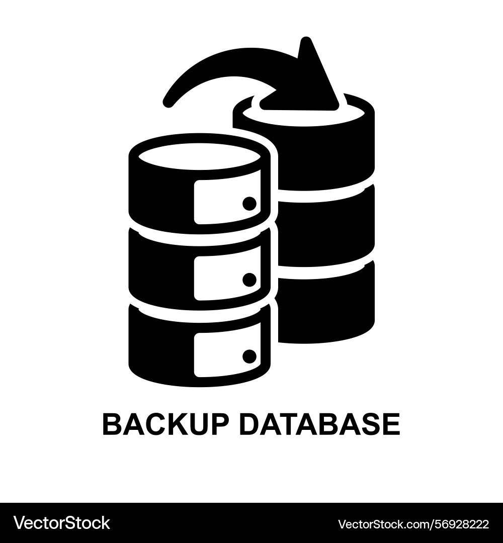 Icon backup database Icon backup database vector image