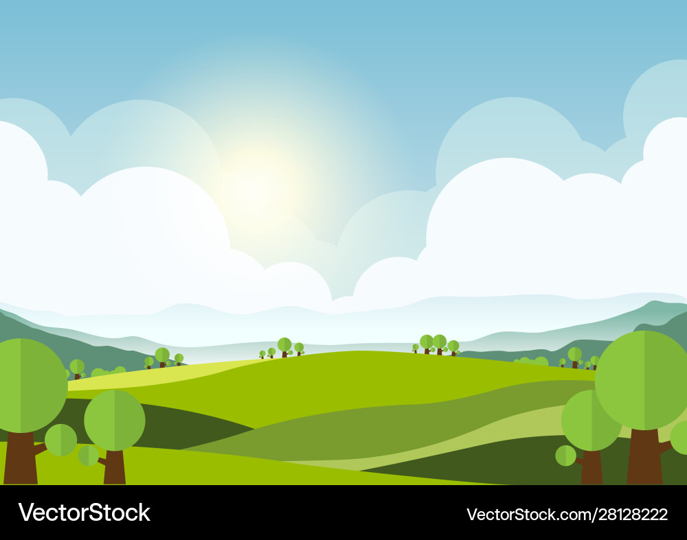Nature landscape background Nature landscape background vector image